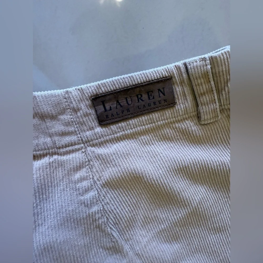 Polo by Ralph Lauren 18 W corduroy cream ribbed pants business casual Cotton